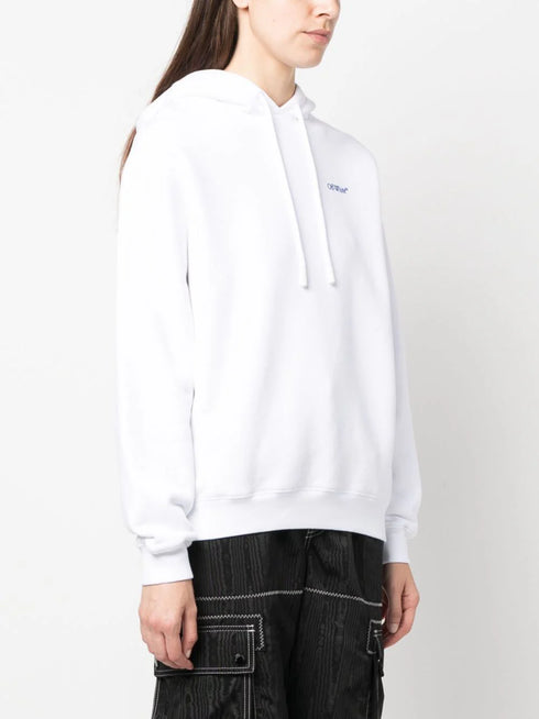 Diag Stripe-print cotton hoodie